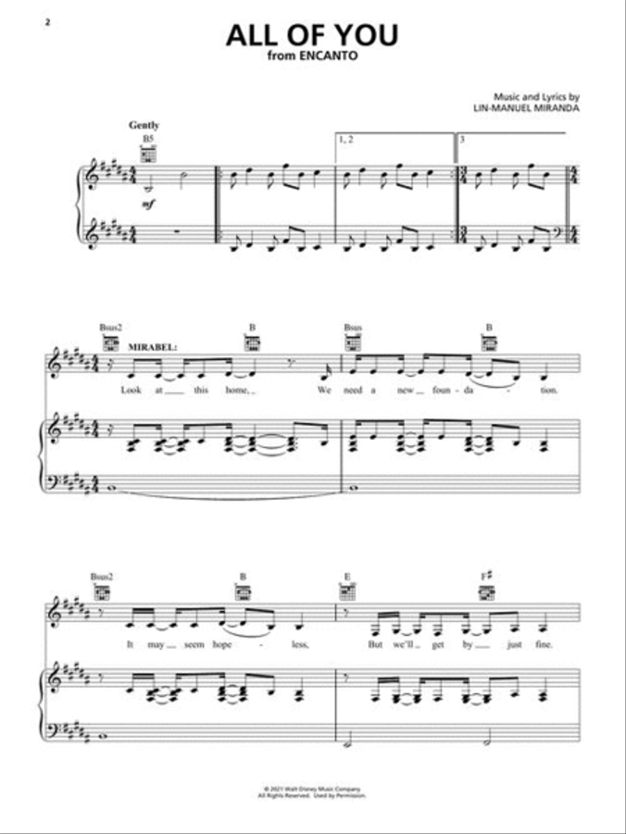 Disney All-Time Chart Hits Piano, Vocal, Guitar scores gallery preview page 4