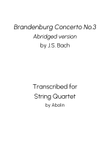 Bach: Brandenburg Concerto No.3 - Abridged, arr. for String Quartet mini preview