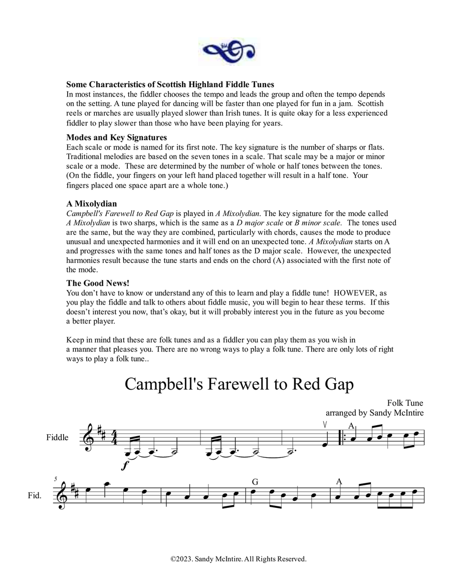 Campbell's Farewell to Red Gap Violin Solo scores gallery preview page 2