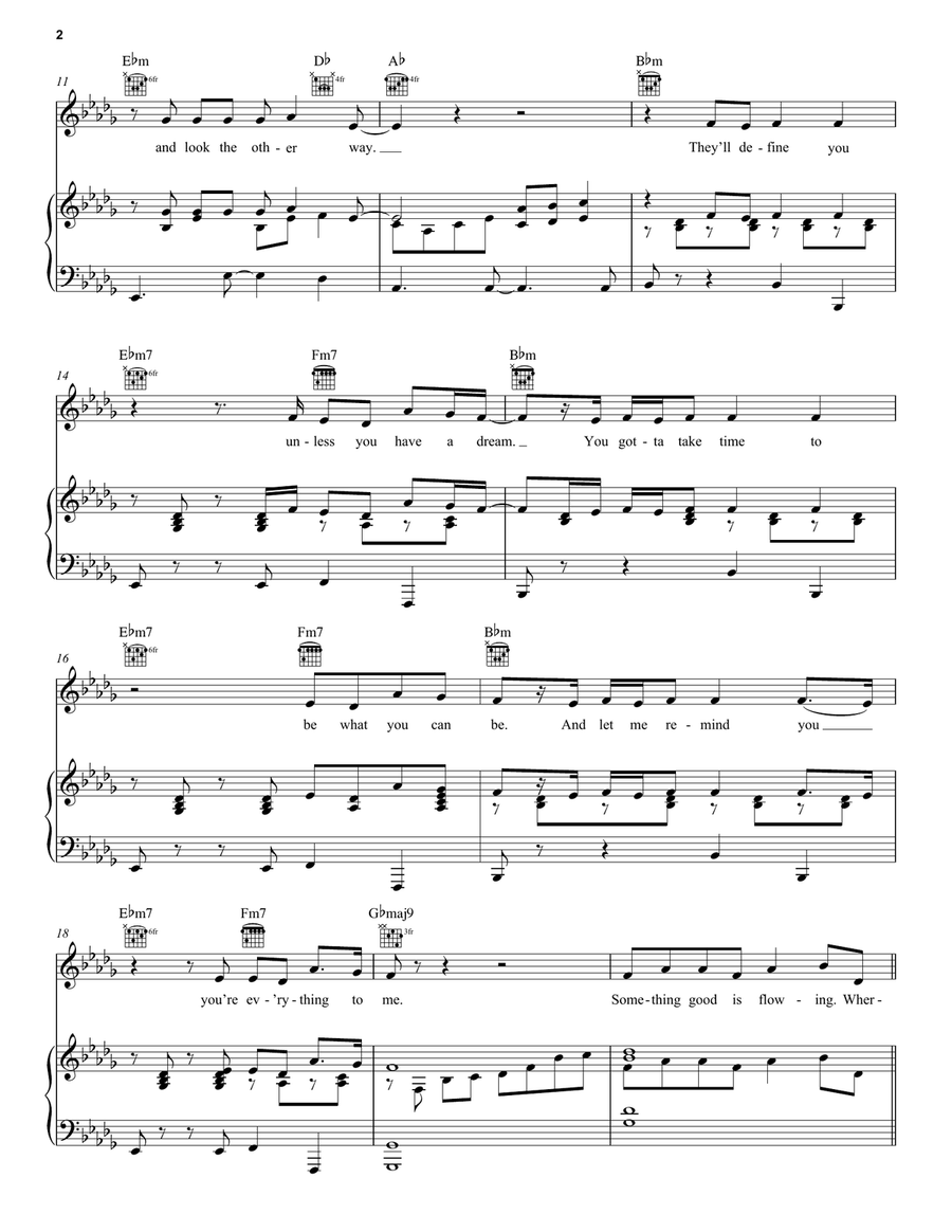 Wherever We're Going (from Back To The Future: The Musical) Piano, Vocal, Guitar scores gallery preview page 2