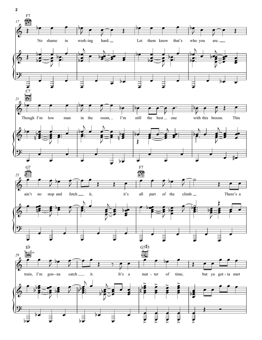 Gotta Start Somewhere (from Back To The Future: The Musical) Piano, Vocal, Guitar scores gallery preview page 2