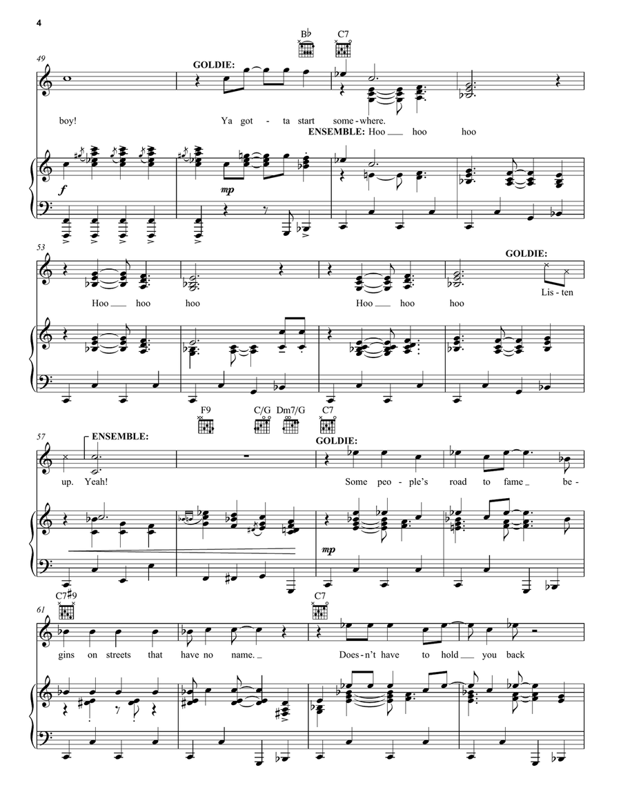 Gotta Start Somewhere (from Back To The Future: The Musical) Piano, Vocal, Guitar scores gallery preview page 4