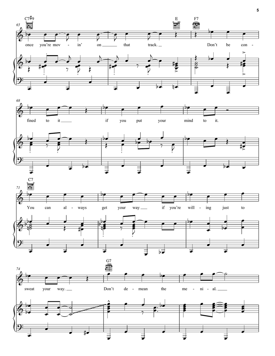 Gotta Start Somewhere (from Back To The Future: The Musical) Piano, Vocal, Guitar scores gallery preview page 5