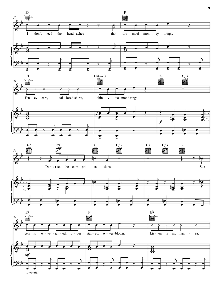 Hello, Is Anybody Home? (from Back To The Future: The Musical) Piano, Vocal, Guitar scores gallery preview page 3