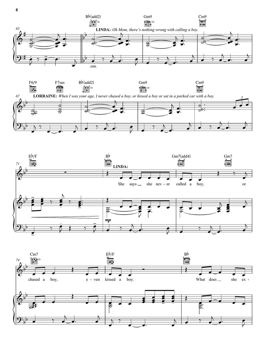 Hello, Is Anybody Home? (from Back To The Future: The Musical) Piano, Vocal, Guitar scores gallery preview page 6