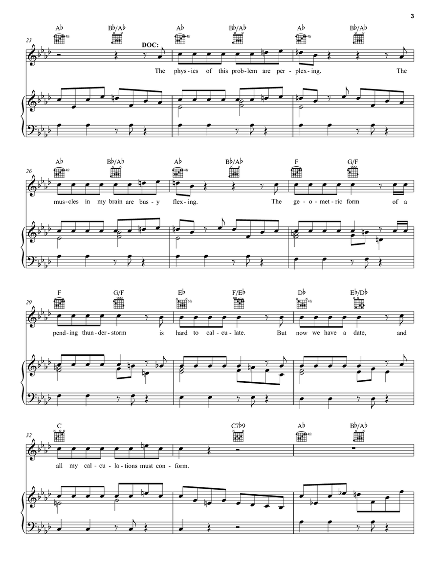 Future Boy (from Back To The Future: The Musical) Piano, Vocal, Guitar scores gallery preview page 3