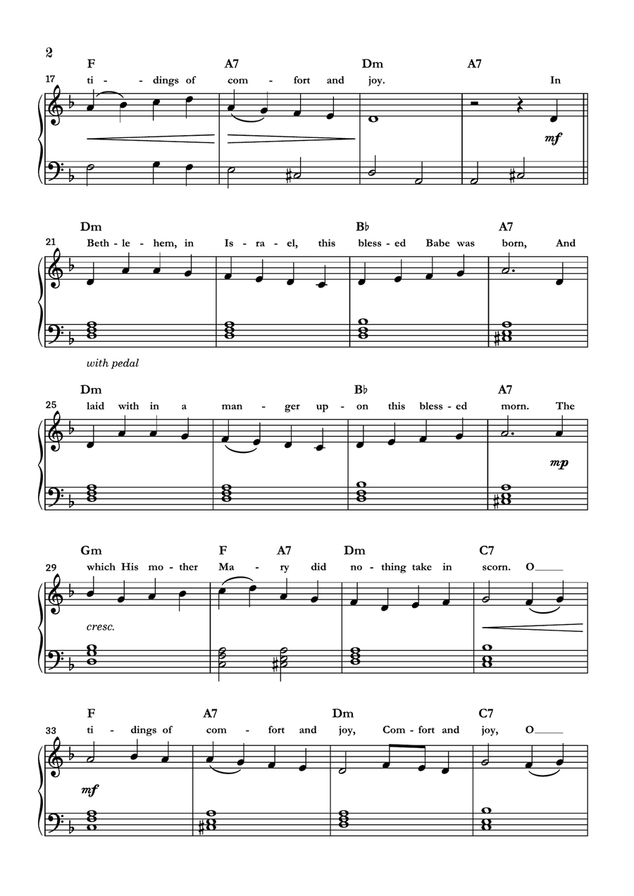 God Rest Ye Merry Gentlemen Easy Piano scores gallery preview page 2