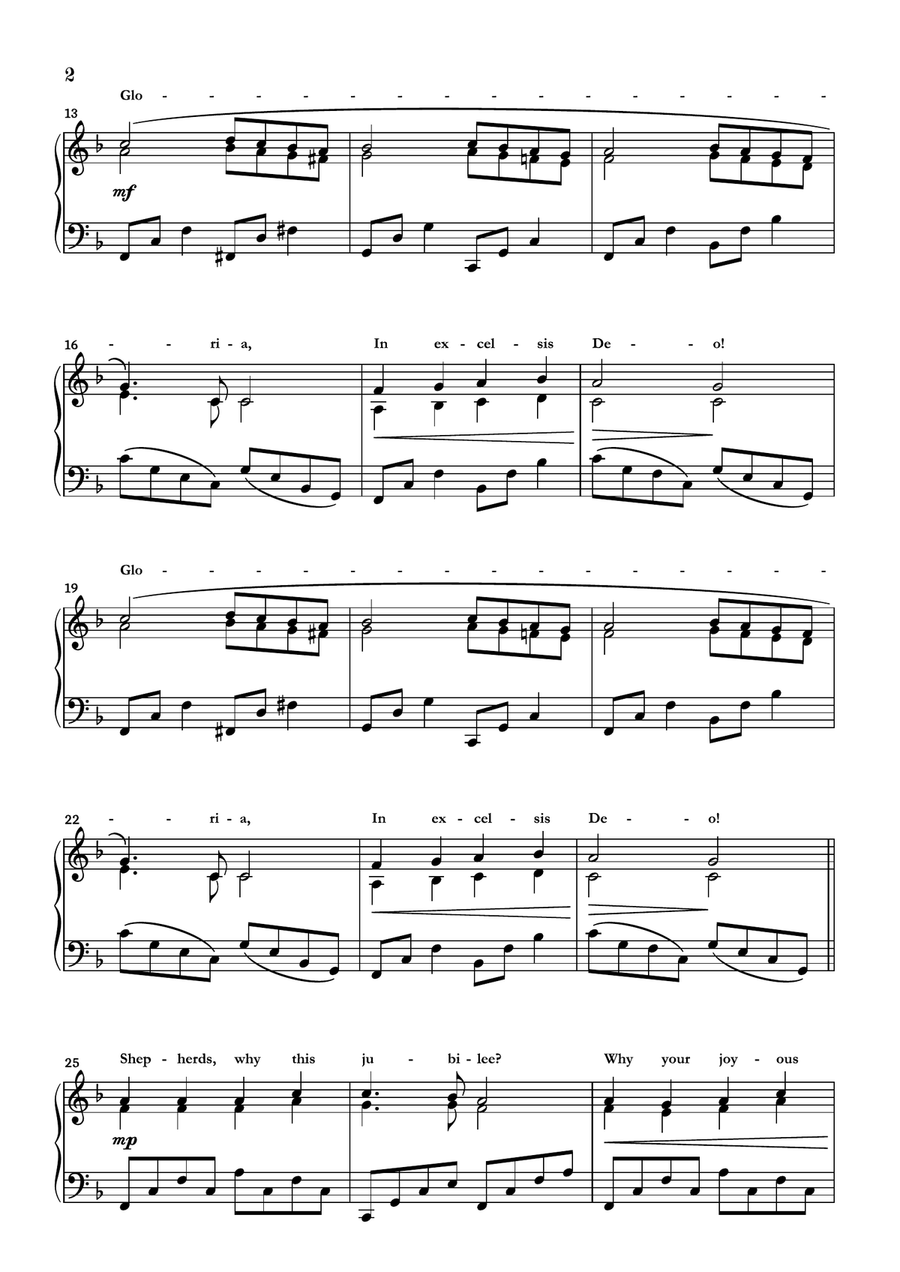 Angels We Have Heard On High Piano Solo scores gallery preview page 2
