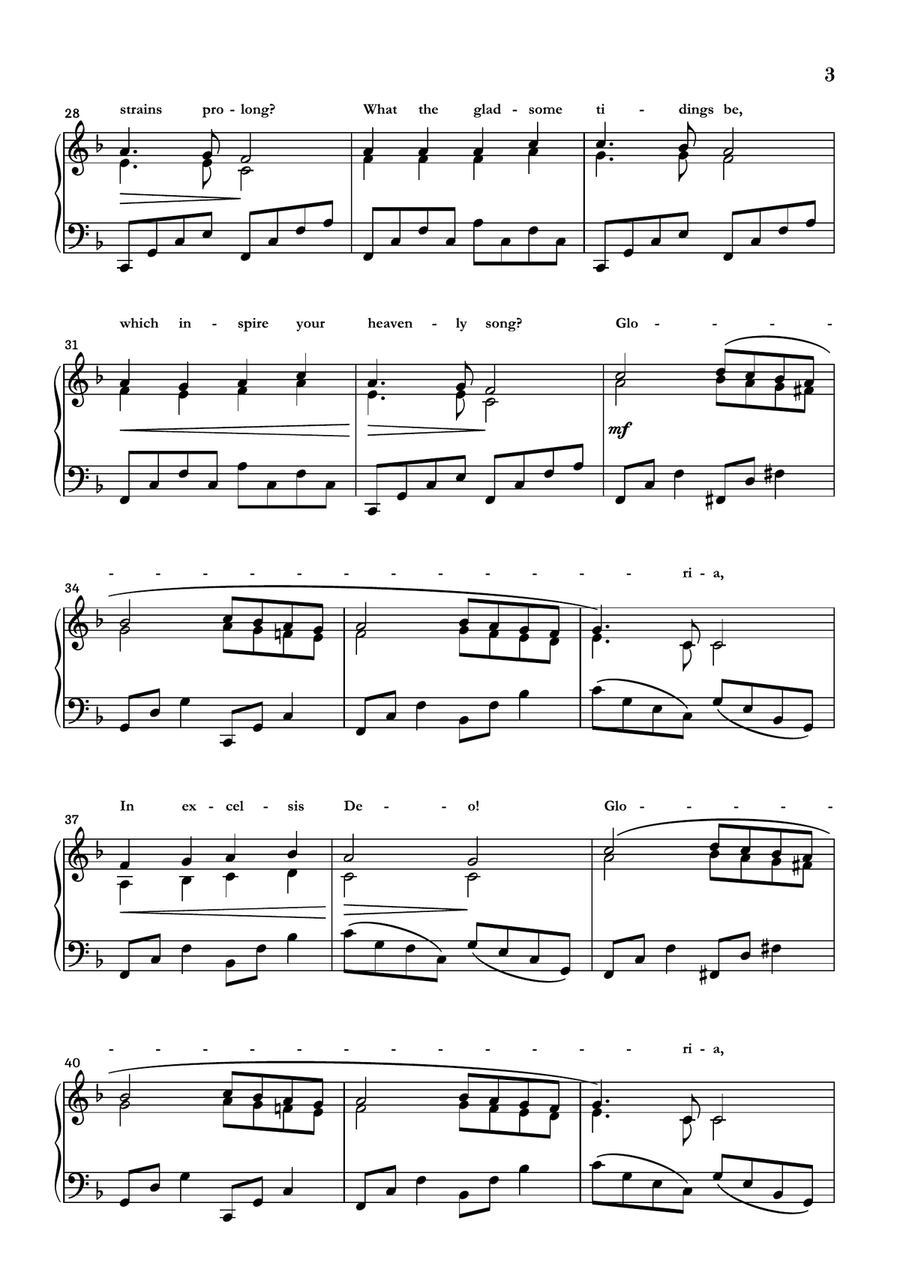 Angels We Have Heard On High Piano Solo scores gallery preview page 3