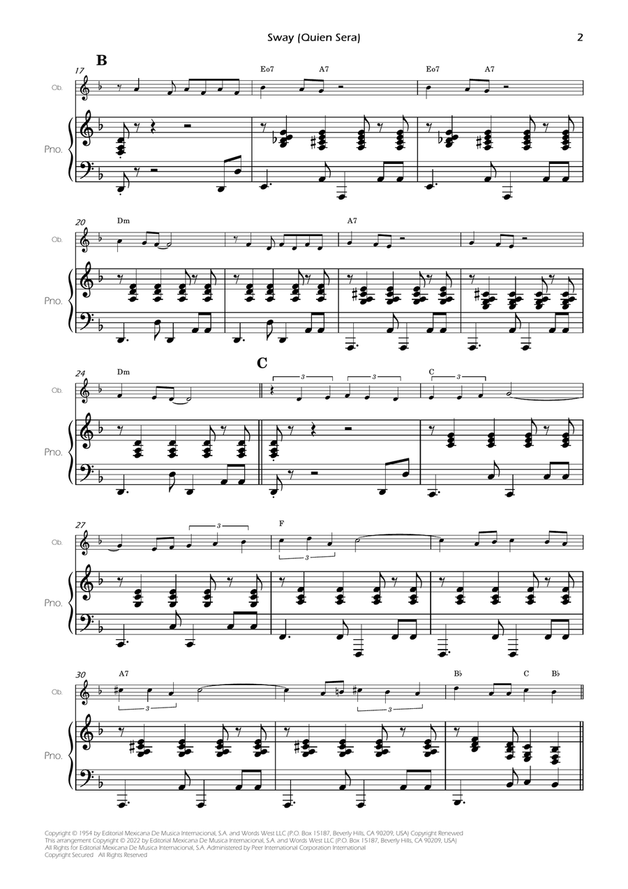Sway (quien Sera) Sway (quien Sera) Piano scores gallery preview page 4