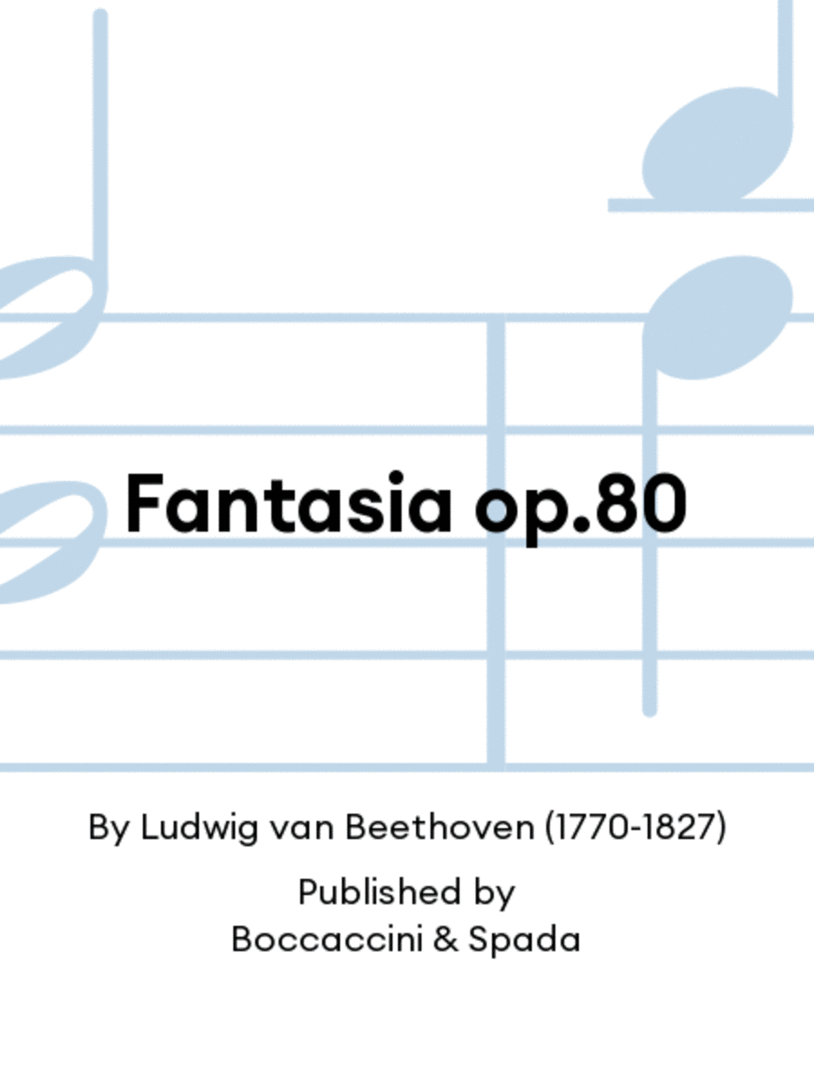 Fantasia op.80 Piano Duet scores gallery preview page 1
