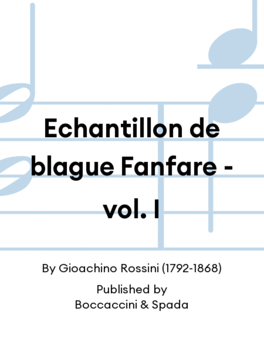 Echantillon de blague Fanfare - vol. I Set of Parts scores gallery preview page 1