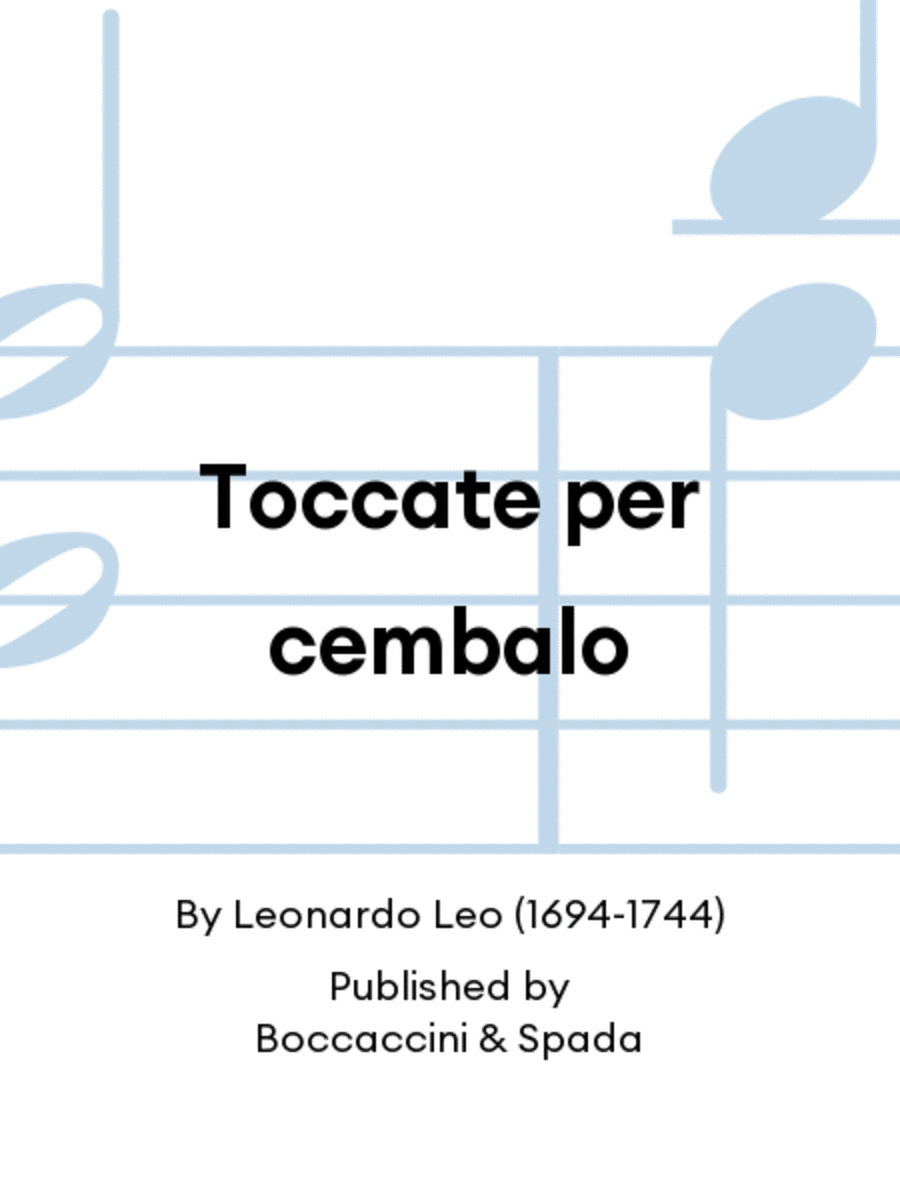 Toccate per cembalo Harpsichord scores gallery preview page 1