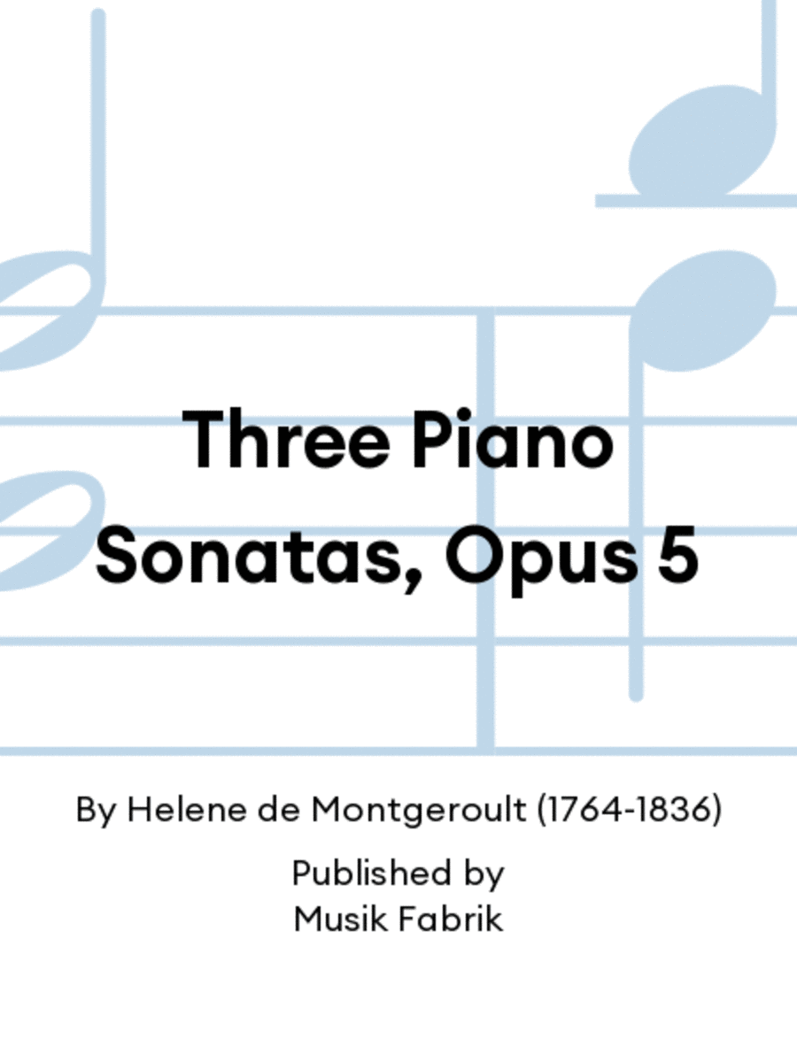 Three Piano Sonatas, Opus 5 Piano Solo scores gallery preview page 1