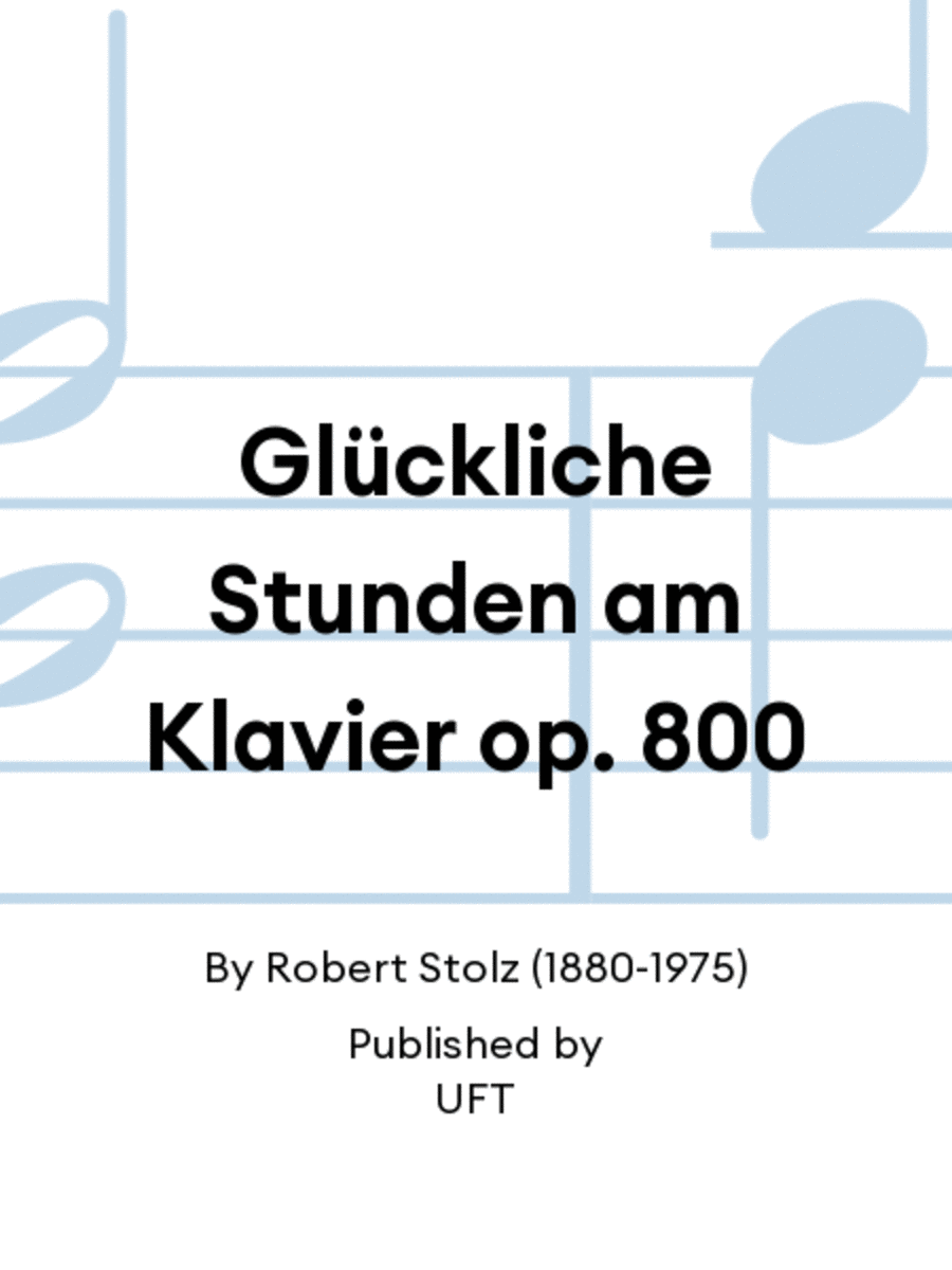 Glückliche Stunden am Klavier op. 800 Easy Piano scores gallery preview page 1