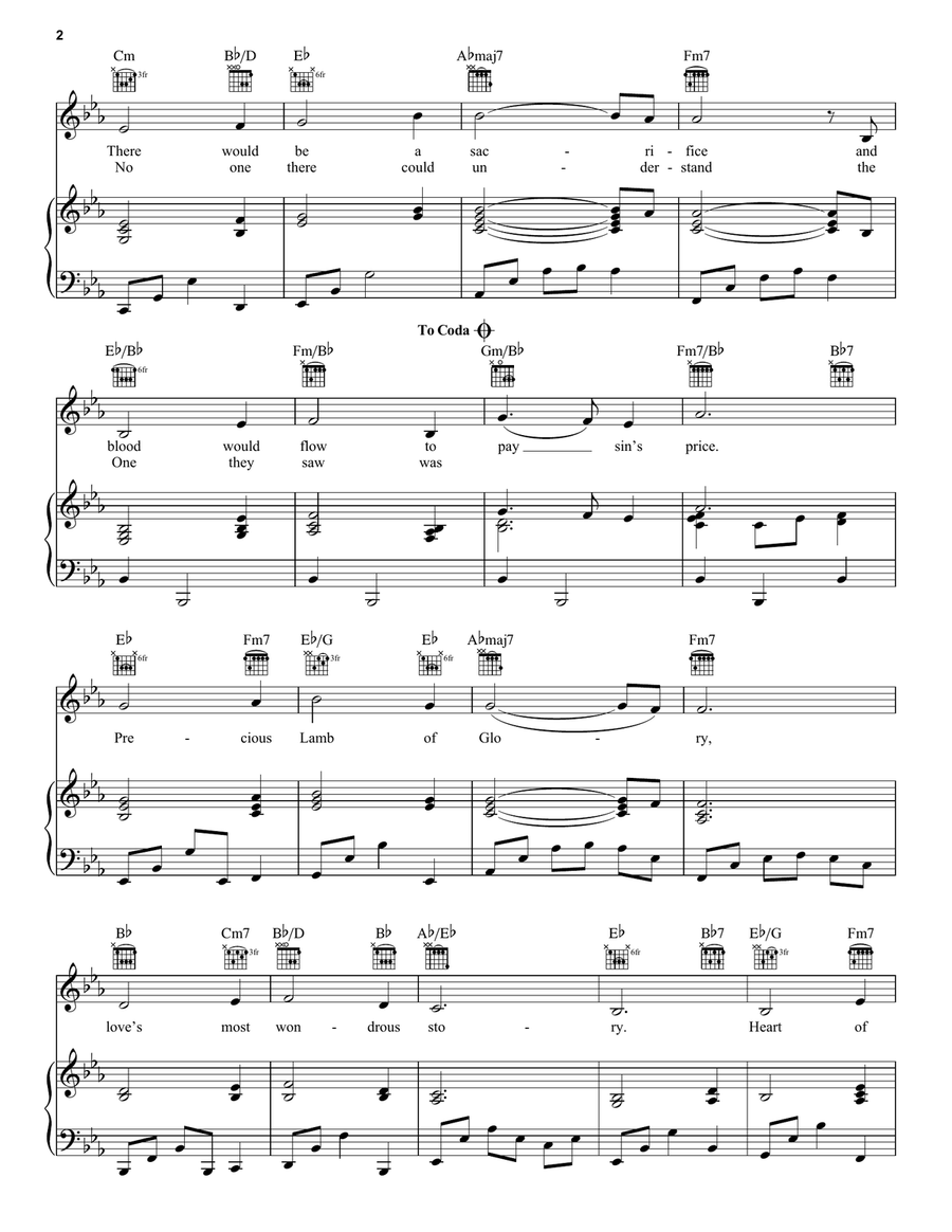 Lamb Of Glory Lamb Of Glory Piano, Vocal, Guitar scores gallery preview page 2