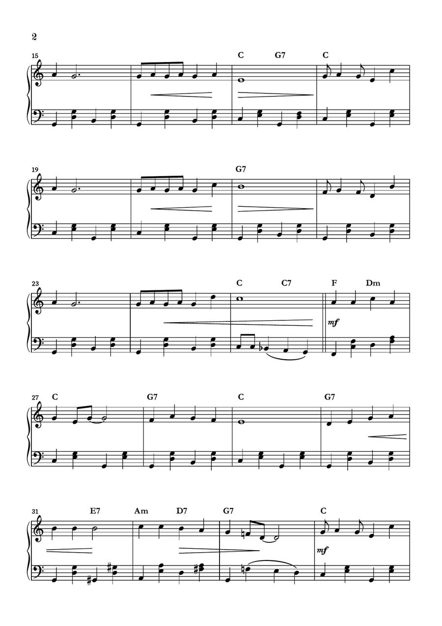 Rudolph The Red-nosed Reindeer Piano Solo scores gallery preview page 2