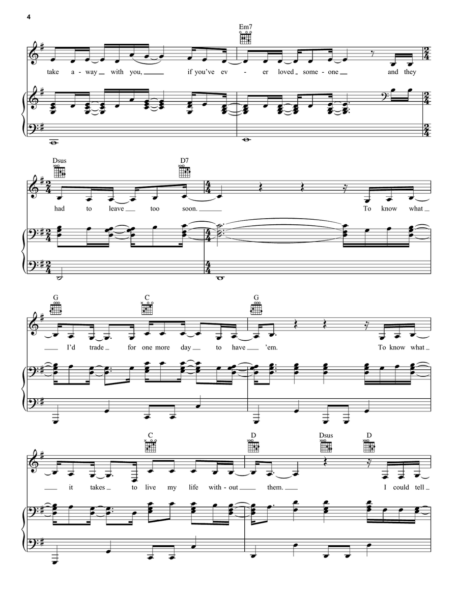 To Know Me To Know Me Piano, Vocal, Guitar scores gallery preview page 4
