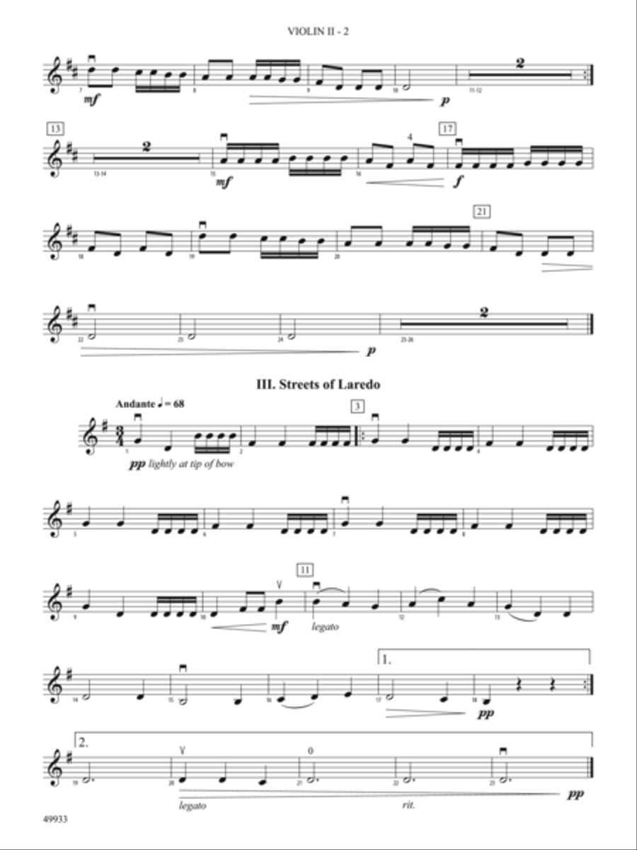 16th Suite: 2nd Violin String Orchestra scores gallery preview page 2