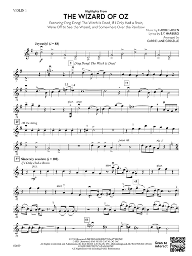 Highlights from The Wizard of Oz: 1st Violin