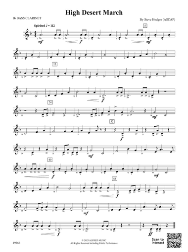 High Desert March: B-flat Bass Clarinet