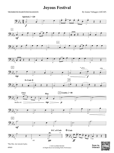 Joyous Festival: 1st Trombone