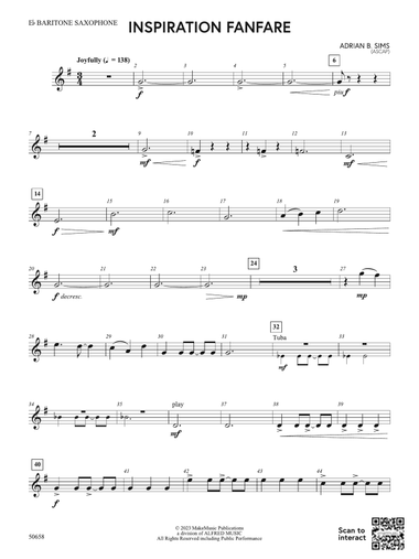 Inspiration Fanfare: E-flat Baritone Saxophone