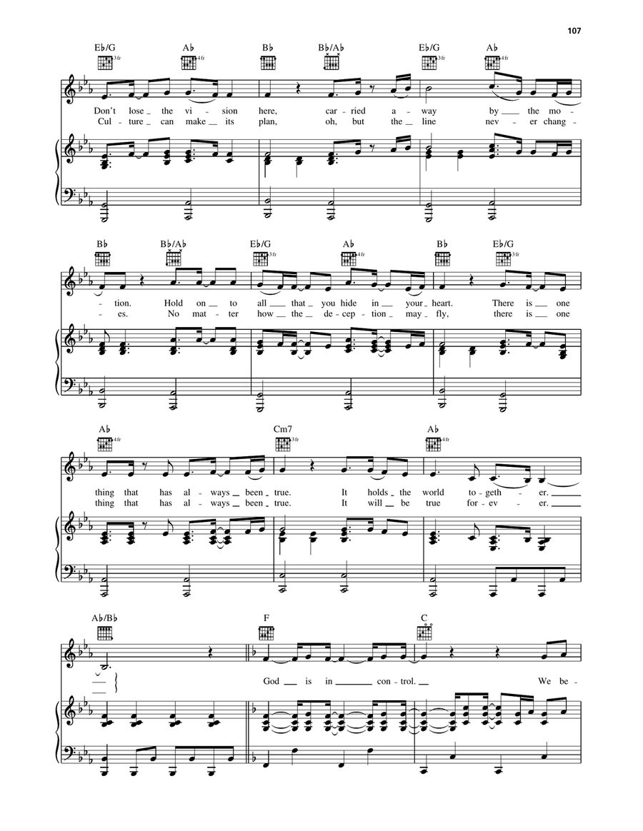 God Is In Control God Is In Control Piano, Vocal, Guitar scores gallery preview page 2