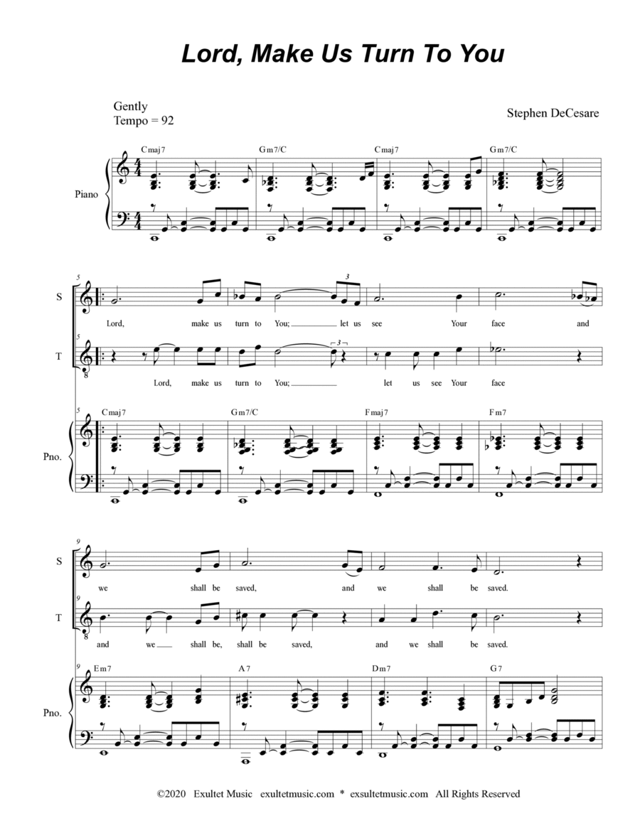 Psalms for the Advent and Christmas Seasons (Duet for Soprano and Tenor solo) (Year B) Tenor Voice scores gallery preview page 1