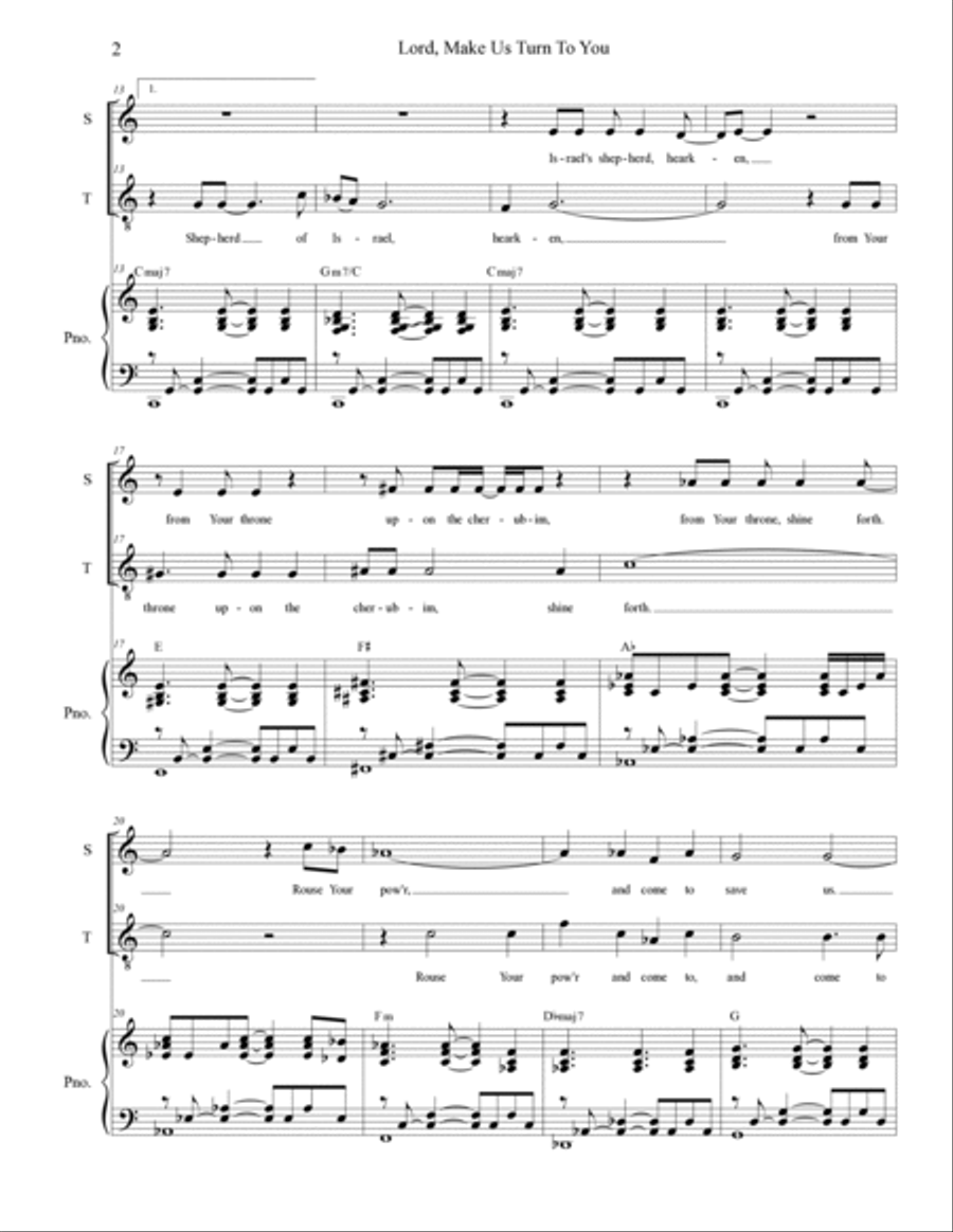 Psalms for the Advent and Christmas Seasons (Duet for Soprano and Tenor solo) (Year B) Tenor Voice scores gallery preview page 2