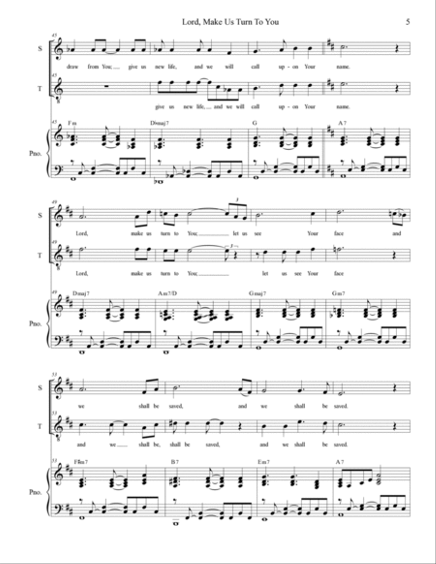 Psalms for the Advent and Christmas Seasons (Duet for Soprano and Tenor solo) (Year B) Tenor Voice scores gallery preview page 5