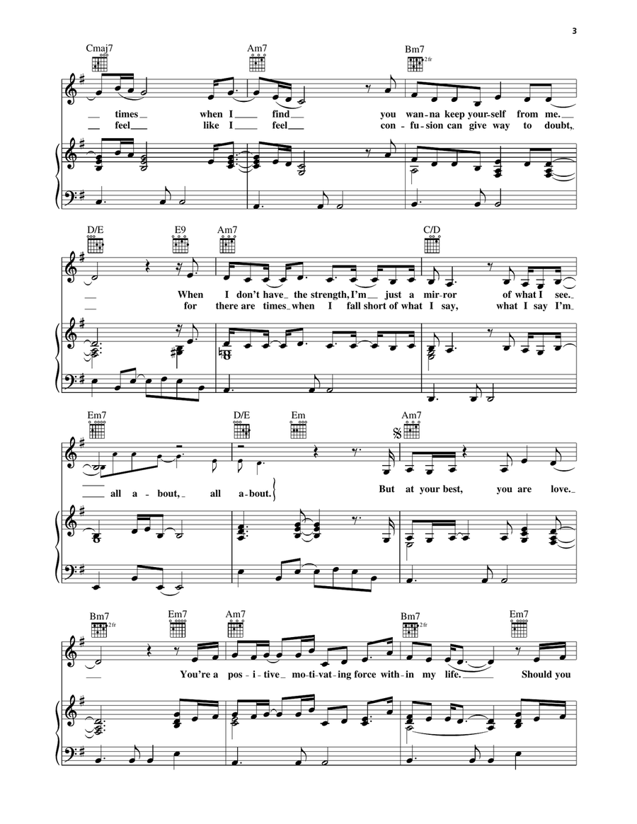 At Your Best (You Are Love) Piano, Vocal, Guitar scores gallery preview page 2