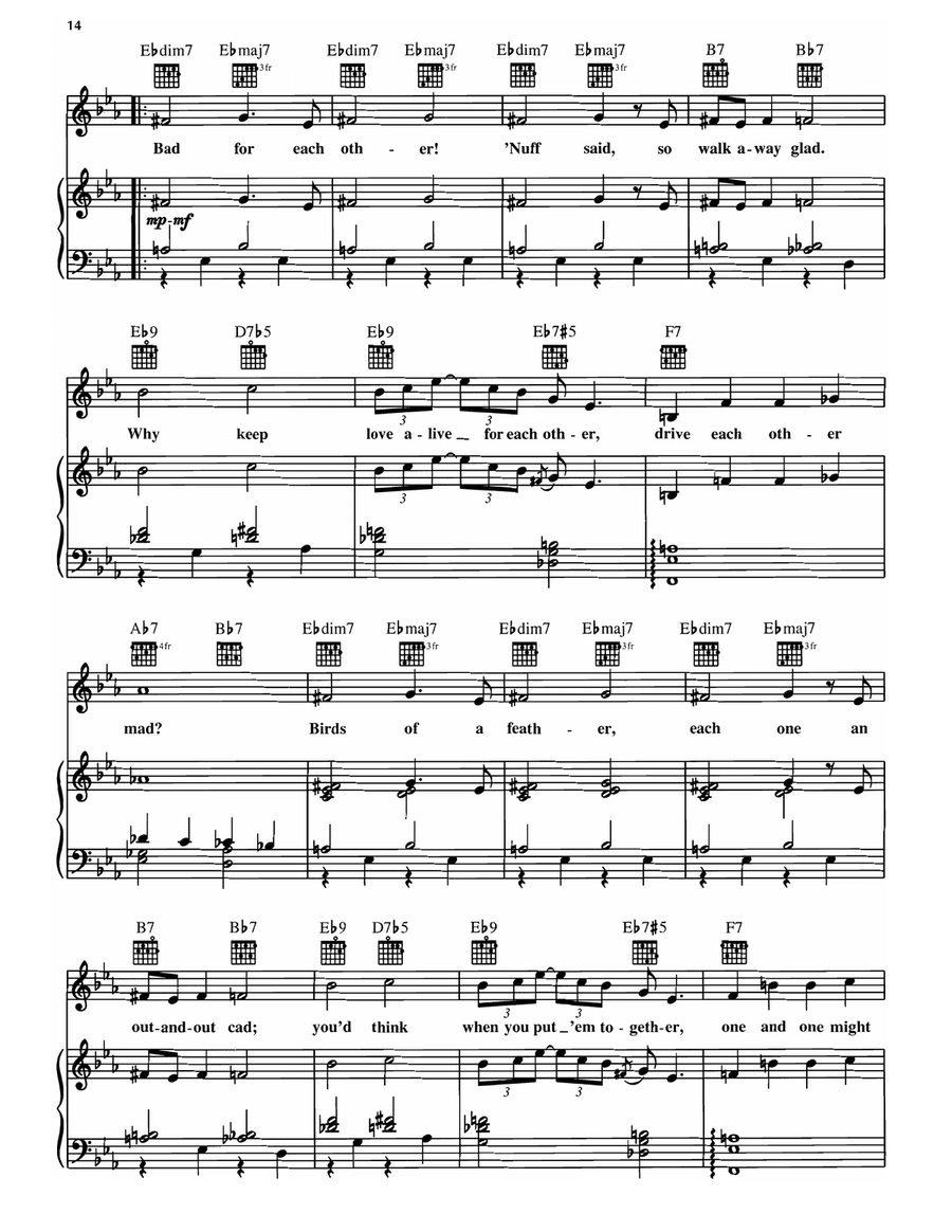 Bad For Each Other Bad For Each Other Piano, Vocal, Guitar scores gallery preview page 2