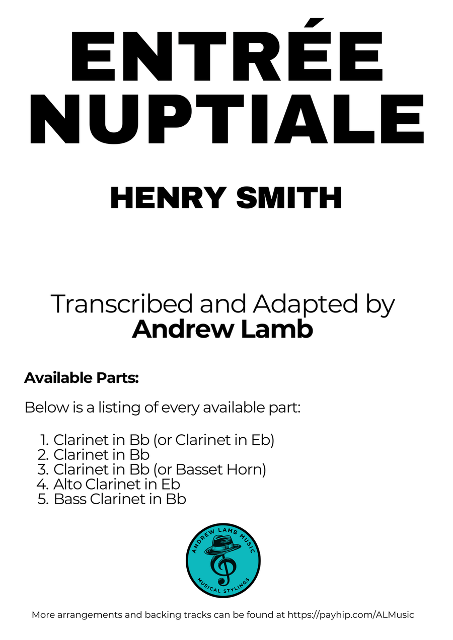 Henry Smith | Entrée Nuptiale | for Clarinet Quintet Clarinet Quintet scores gallery preview page 3