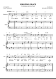 Amazing Grace (for baritone vocal with easy piano)