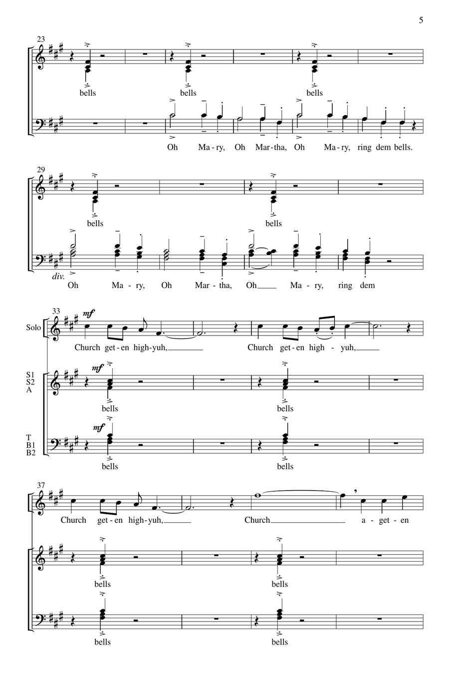 Bells Bells A Cappella scores gallery preview page 5