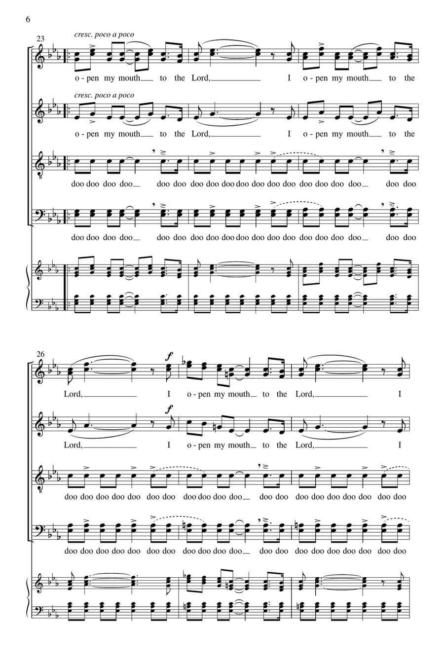 I Open My Mouth I Open My Mouth A Cappella scores gallery preview page 6