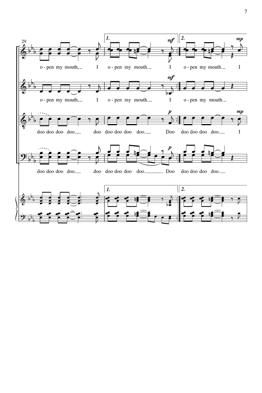 I Open My Mouth I Open My Mouth A Cappella scores gallery preview page 7