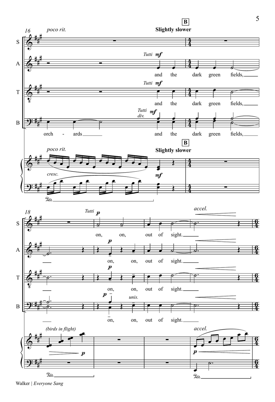 Everyone Sang Everyone Sang 4-Part scores gallery preview page 5