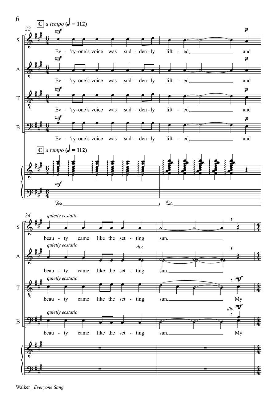 Everyone Sang Everyone Sang 4-Part scores gallery preview page 6