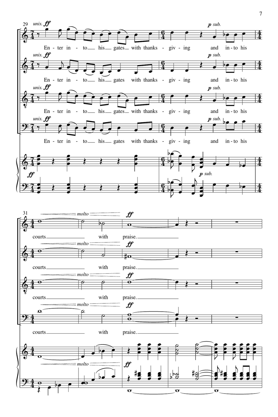 Make a Joyful Noise (Downloadable) 4-Part scores gallery preview page 7