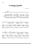 La donna è mobile in E-flat major for Baritone and Piano