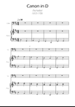 Canon in D Easy Cello and Piano