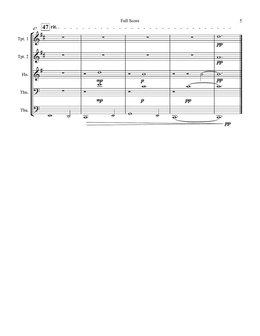 All Creatures of Our God and King and For the Beauty of the Earth Brass Quintet scores gallery preview page 5