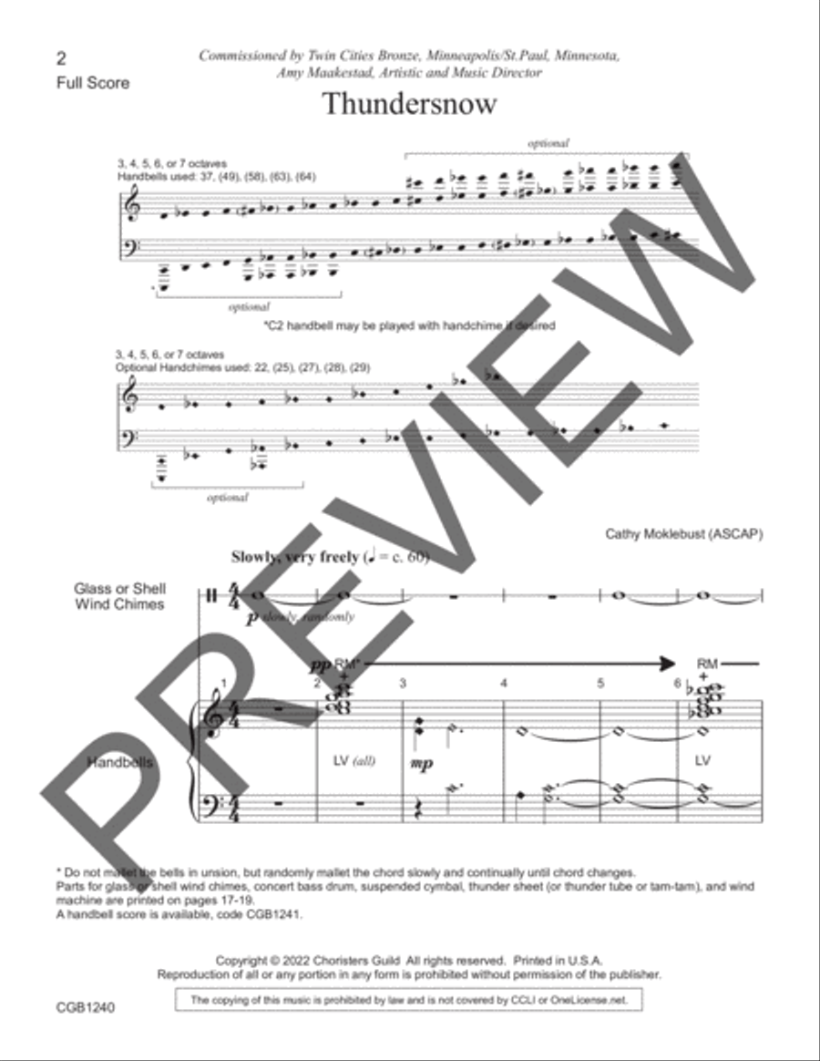 Thundersnow (Full Score) Percussion scores gallery preview page 2