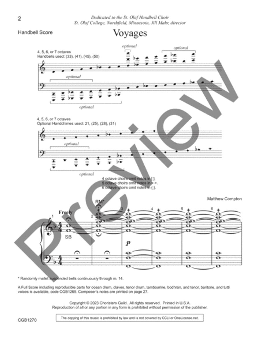 Voyages (Full Score) Percussion scores gallery preview page 2
