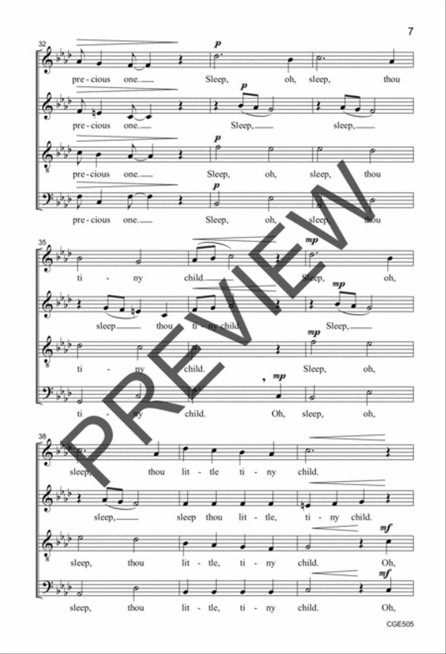 Mary Sat ARockin' (SATB) Mary Sat ARockin' (SATB) 4-Part scores gallery preview page 7