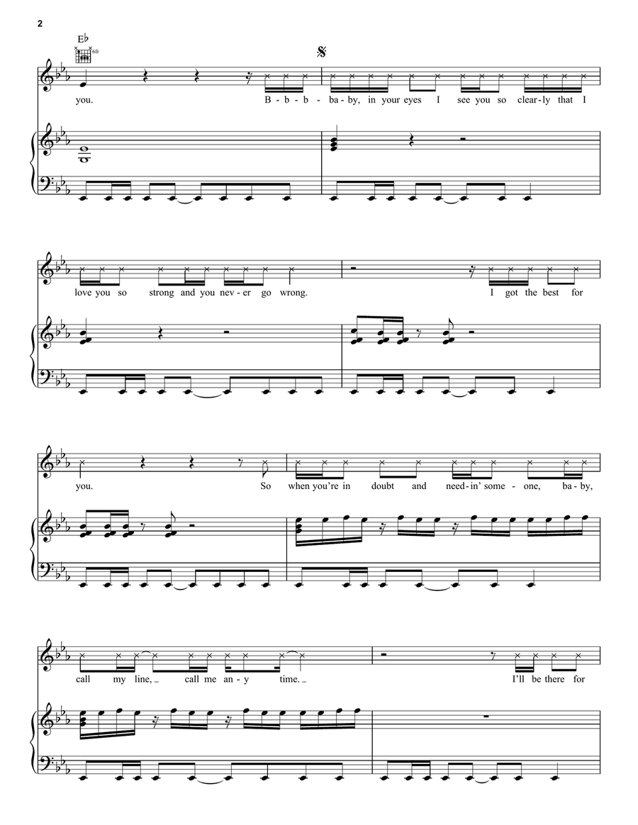 Baby Don't Forget My Number Piano, Vocal, Guitar scores gallery preview page 2