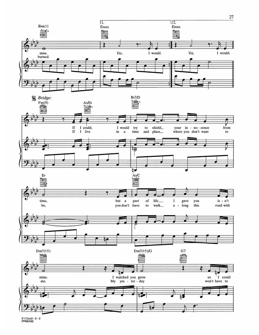If I Could If I Could Piano, Vocal, Guitar scores gallery preview page 2