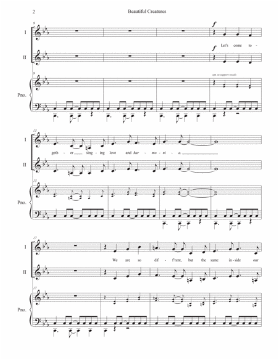 Beautiful Creatures 2-Part scores gallery preview page 2